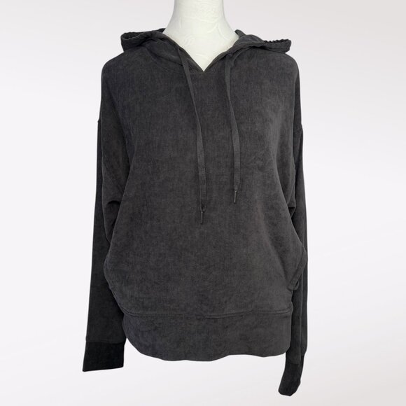 Marika Charcoal Gray Hoodie Women’s Small Mineral Wash Pullover Long Sleeve - Picture 1 of 9